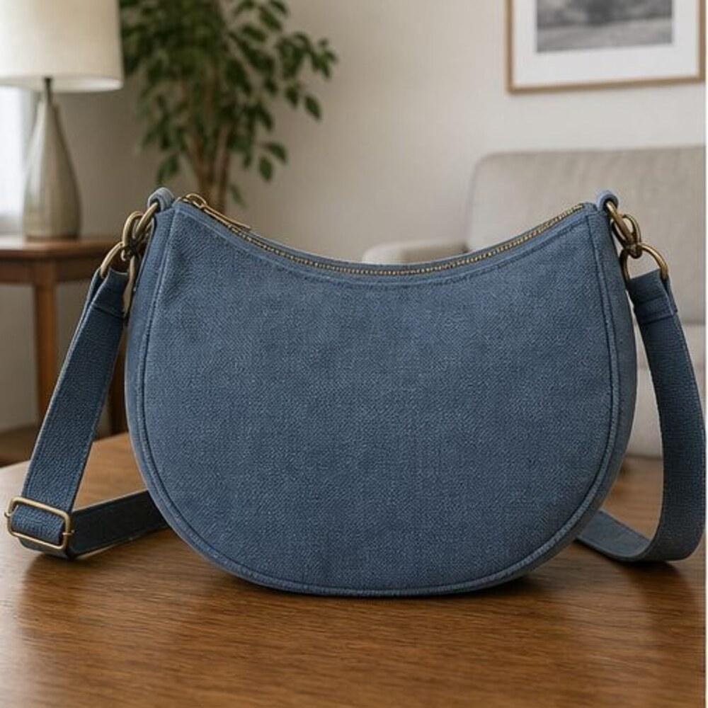 Slate Canvas Crossbody Bag